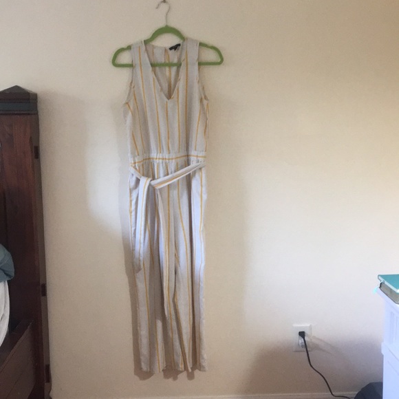 DREW Other - Drew / anthropology yellow strip Jumpsuit